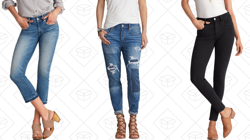 Kick Crop Jean, $40 | Tomgirl Jean, $60 | AEO Denim x4 Hi-Rise Jegging, $50